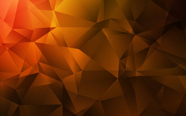 Dark Red vector polygonal pattern.