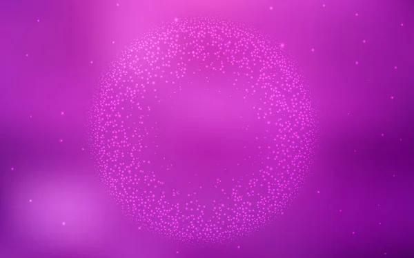 Светло-розовый векторный фон со звездами галактики . — стоковый вектор