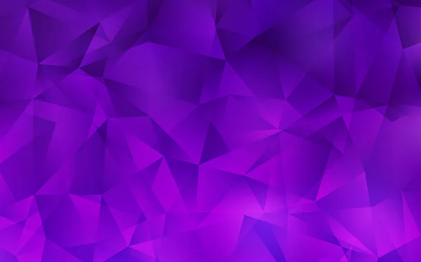 Dark Purple, vector rosa brillante telón de fondo triangular . — Vector de stock