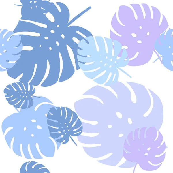 Açık Pembe, Mavi vektör yaprakları ile dikişsiz doğal arka plan.