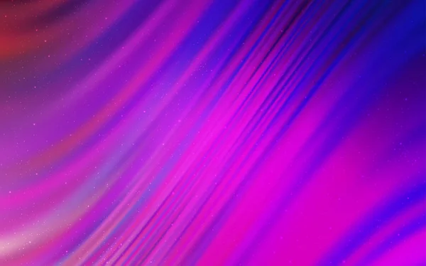 Hellviolette, rosa Vektorschablone mit Raumsternen. — Stockvektor