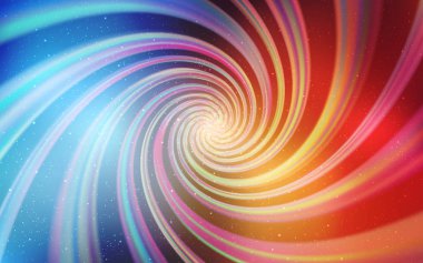 Açık mavi, kozmik yıldızlar ile kırmızı vektör düzeni.