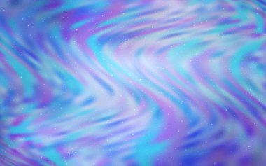 Açık Pembe, Astronomik yıldızlarla mavi vektör arka plan.