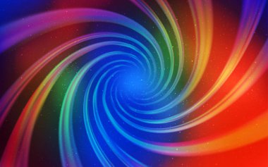 Gece gökyüzü desenle karanlık çok renkli vektör yıldız.