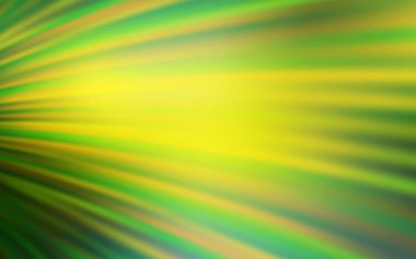 Açık Yeşil, kıvrımlı çizgileri olan sarı vektör deseni.