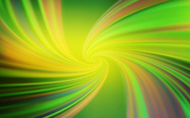 Açık Yeşil, eğri çizgileri olan sarı vektör arkaplanı.