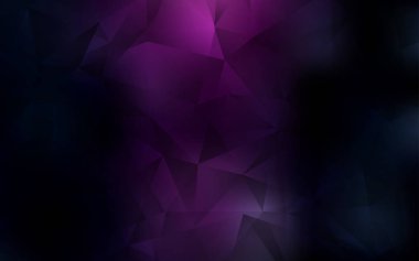 Koyu Pembe, Mavi vektör soyut poligonal şablon.