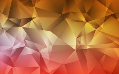 Açık Kırmızı, Sarı vektör düşük poli arka plan.