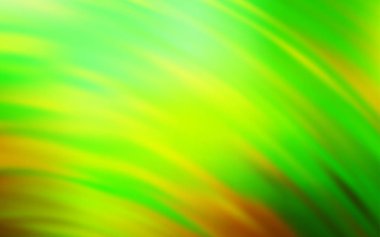 Açık Yeşil, kıvrımlı sarı vektör deseni.