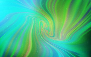 Açık mavi, Samanyolu yıldızlar ile yeşil vektör doku.