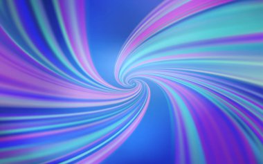 Açık Pembe, eğri çizgileri olan Mavi vektör arkaplanı.