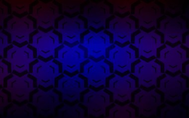 Bükülmüş çizgileri olan koyu mavi, kırmızı vektör arkaplanı.