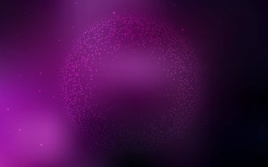 Koyu pembe vektör düzen kozmik yıldız ile.