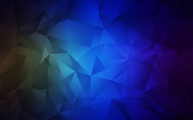 Koyu Mavi, Yeşil vektör gradyan üçgenler şablonu.