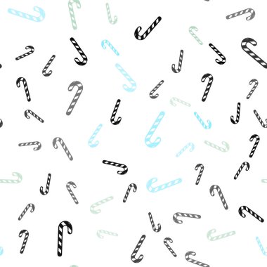 Açık mavi, vektör sorunsuz düzen Noel tatlı tatlılar yeşil.