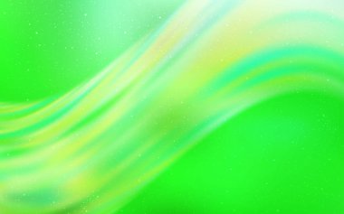 Işık yeşil vektör arka plan gökada yıldız ile.