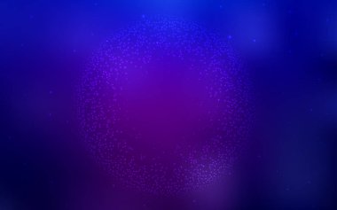 Koyu Mor, Gece gökyüzü yıldızları ile pembe vektör deseni.