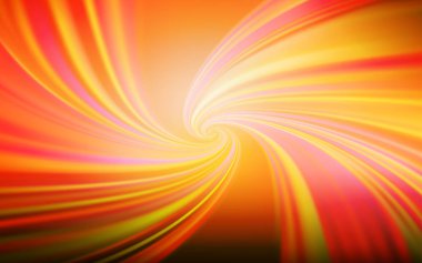 Bükülmüş çizgilerle Açık Turuncu vektör deseni.