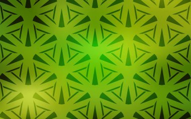  kristaller ile şablon, üçgenler.