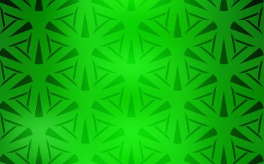  kristaller ile şablon, üçgenler.