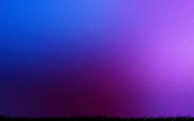 Koyu pembe, gece gökyüzünde desenle mavi vektör yıldız.