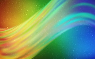 Açık Mavi, Uzay yıldızları ile sarı vektör şablonu.