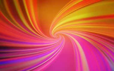 Açık Pembe, eğri çizgileri olan sarı vektör arkaplanı.