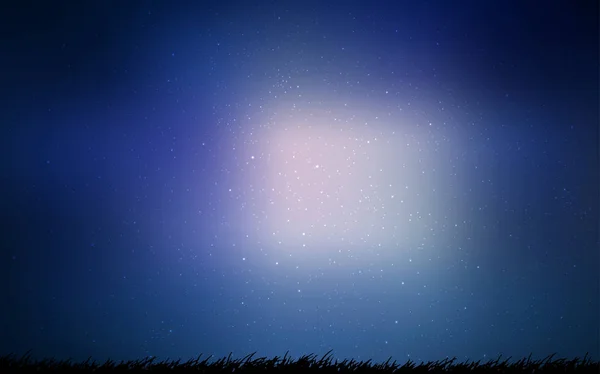 Koyu Pembe, Galaksi yıldızları ile mavi vektör arka plan. — Stok Vektör