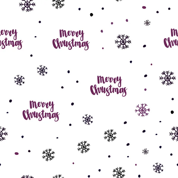 Fond sans couture vecteur violet foncé avec flocons de neige de Noël . — Image vectorielle