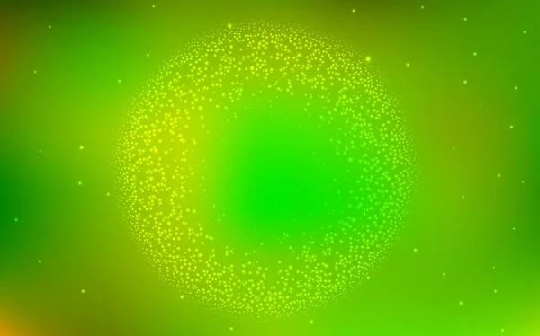 Ανοιχτό πράσινο, κίτρινο διανυσματικό διάταξη με κοσμικά αστέρια. — Διανυσματικό Αρχείο