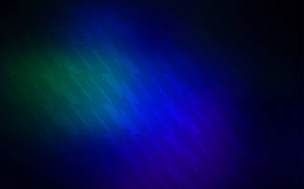 Azul oscuro, patrón vectorial verde con líneas nítidas . — Vector de stock