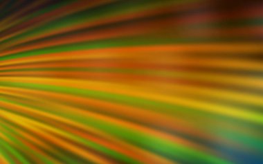 Koyu yeşil, eğri çizgileri olan sarı vektör arkaplanı.