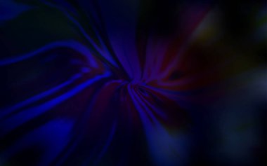 Bükülmüş çizgileri olan koyu mavi, kırmızı vektör arkaplanı.