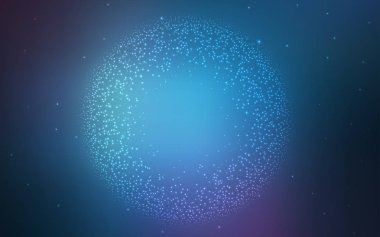 Koyu pembe, alanı şablonuyla mavi vektör yıldız.