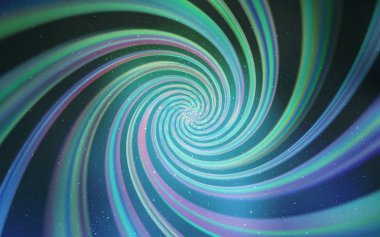 Açık mavi, astronomik yıldızlar ile yeşil vektör arka plan.