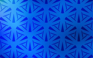  kristaller ile şablon, üçgenler.