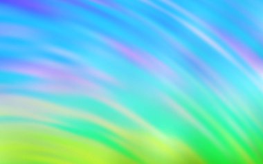 Açık Mavi, eğri çizgileri olan yeşil vektör arkaplanı.