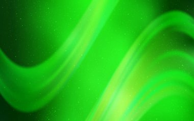 Kozmik Yıldızlar ile açık yeşil vektör düzeni.