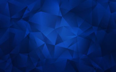 Koyu mavi vektör çokgen arkaplan.