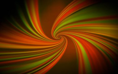 Koyu yeşil, kavisli çizgiler ile sarı vektör düzeni.