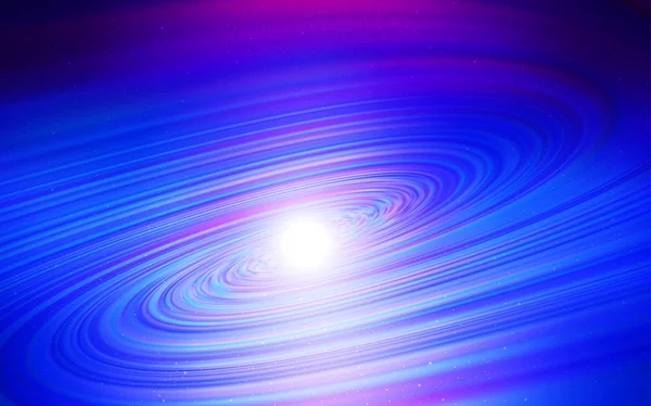 Dunkelrosa, blauer Vektorhintergrund mit Galaxiensternen. — Stockvektor