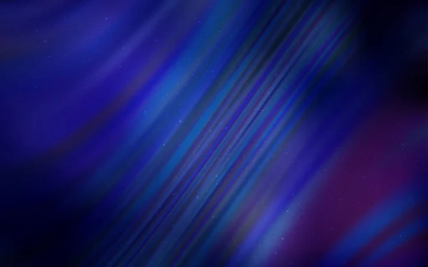 Dunkelblaue Vektorschablone mit Raumsternen. — Stockvektor