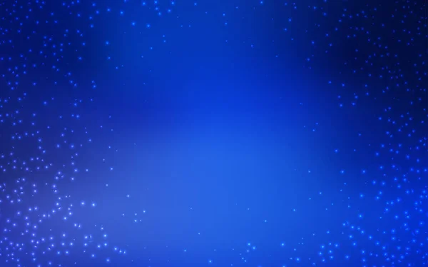 Modello vettoriale blu scuro con stelle spaziali . — Vettoriale Stock