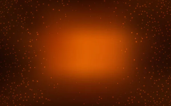 Sötét narancssárga vektoros mintát éjszakai égbolton csillagok. — Stock Vector