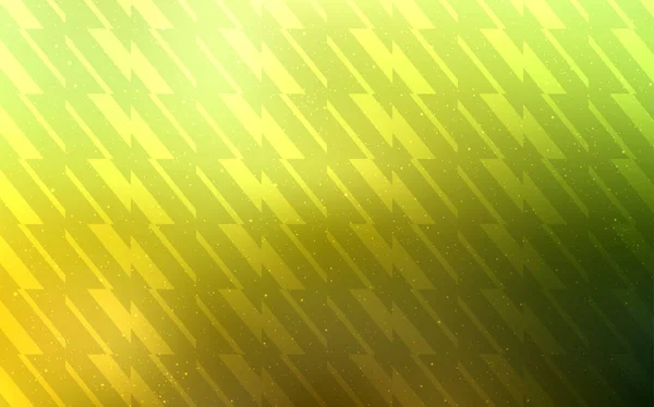 Licht groene, gele vector achtergrond met stright strepen. — Stockvector
