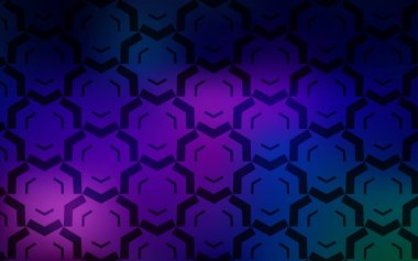 Koyu pembe, bükülmüş çizgileri olan mavi vektör şablonu.