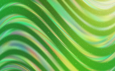 Işık yeşil vektör doku ile Samanyolu yıldız.