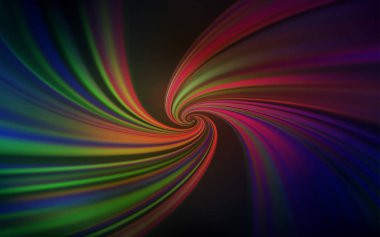 Koyu yeşil, eğri çizgileri olan kırmızı vektör arkaplanı.