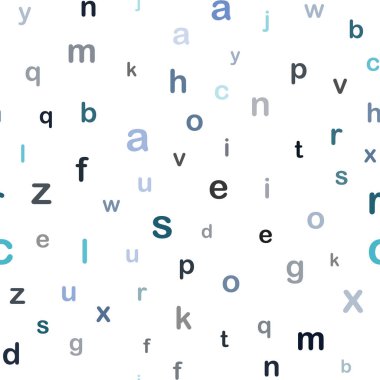 Koyu Mavi, yalıtılmış harflerle yeşil vektör sorunsuz şablon.