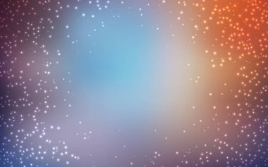 Açık mavi, kozmik yıldızlar ile kırmızı vektör düzeni.